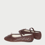 Roeffler Randall - Leonie Espresso Woven Ballet Flat