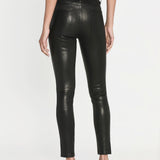 FRAME - Leather Le High Skinny -- Washed Black