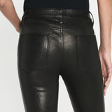 FRAME - Leather Le High Skinny -- Washed Black