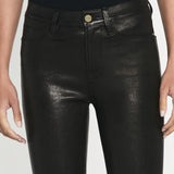 FRAME - Leather Le High Skinny -- Washed Black