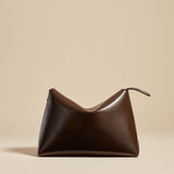 The Lina Crossbody Bag in Chestnut Crackle Patent Leather