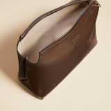 The Lina Crossbody Bag in Chestnut Crackle Patent Leather