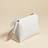 The Lina Crossbody Bag in Optic White Crackle Patent Leather