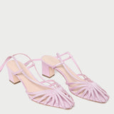 Roeffler Randall - Livvy Pink Moiré Heeled Sandal