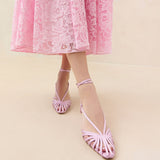 Roeffler Randall - Livvy Pink Moiré Heeled Sandal