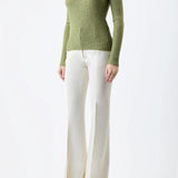 GABRIELA HEARST - Willow Knit Sweater in Green Multi Cashmere Silk