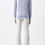 GABRIELA HEARST - Jermaine Knit Turtleneck in Halogen Blue Merino Wool