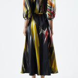 GABRIELA HEARST - Dexter Pleated Shirtdress in Multi Printed Silk