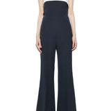 GABRIELA HEARST - Vicky Jumpsuit in Black & Ivory Silk Wool Cady