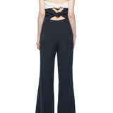 GABRIELA HEARST - Vicky Jumpsuit in Black & Ivory Silk Wool Cady