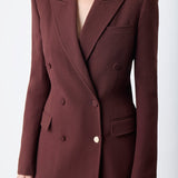 GABRIELA HEARST - Gavin Blazer in Deep Bordeaux Virgin Wool Crepe