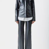 GABRIELA HEARST - Thales Jacket in Black Metallic Nappa Leather