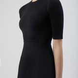 GABRIELA HEARST - Seymore Knit Midi Dress in Black Merino Wool Cashmere