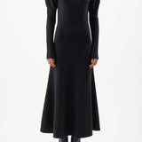 GABRIELA HEARST - Hannah Knit Maxi Dress in Black Merino Wool Cashmere