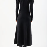 GABRIELA HEARST - Hannah Knit Maxi Dress in Black Merino Wool Cashmere