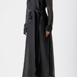 GABRIELA HEARST - Eithne Sheer Trench Coat in Black Silk Organza