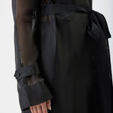 GABRIELA HEARST - Eithne Sheer Trench Coat in Black Silk Organza