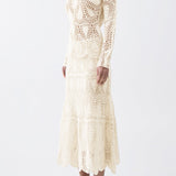 GABRIELA HEARST - Capps Crochet Top in Ivory Wool Cashmere