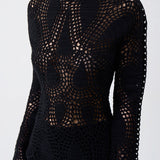 GABRIELA HEARST - Capps Crochet Top in Black Wool Cashmere