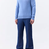 GABRIELA HEARST - Francesco Knit Sweater in Light Blue Denim Cashmere