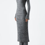 GABRIELA HEARST - Castor Knit Dress in Charcoal Melange Cashmere