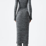 GABRIELA HEARST - Castor Knit Dress in Charcoal Melange Cashmere