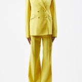 GABRIELA HEARST - Vesta Pant in Cadmium Yellow Virgin Wool and Silk Linen Twill