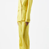 GABRIELA HEARST - Vesta Pant in Cadmium Yellow Virgin Wool and Silk Linen Twill