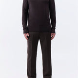 GABRIELA HEARST - Jermaine Knit Turtleneck in Chocolate Merino Wool