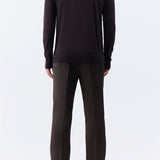 GABRIELA HEARST - Jermaine Knit Turtleneck in Chocolate Merino Wool