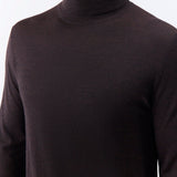 GABRIELA HEARST - Jermaine Knit Turtleneck in Chocolate Merino Wool