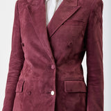 GABRIELA HEARST - Gavin Blazer in Deep Bordeaux Suede