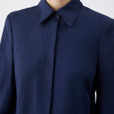 GABRIELA HEARST - Delmer Top in Navy Aloe Linen