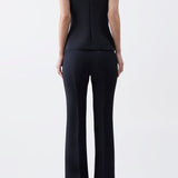 GABRIELA HEARST - Una Top in Black Wool Silk Cady