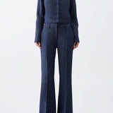 GABRIELA HEARST - Thereza Jacket in Navy Linen Virgin Wool