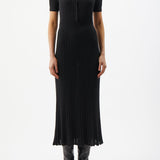 GABRIELA HEARST - Amor Knit Midi Dress in Black Cashmere Silk