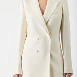 GABRIELA HEARST - Damus Blazer in Ivory Silk Wool Cady