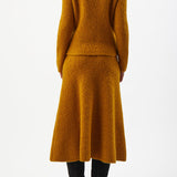 GABRIELA HEARST - Pablo Knit Midi Skirt in Saffron Cashmere Silk Boucle