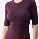 GABRIELA HEARST - Seymore Knit Midi Dress in Deep Bordeaux Merino Wool Cashmere