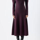 GABRIELA HEARST - Hannah Knit Maxi Dress in Deep Bordeaux Merino Wool Cashmere