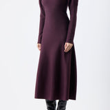 GABRIELA HEARST - Hannah Knit Maxi Dress in Deep Bordeaux Merino Wool Cashmere