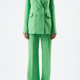 GABRIELA HEARST - Stephanie Blazer in Fluorescent Green Virgin Wool Crepe