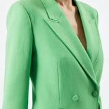 GABRIELA HEARST - Stephanie Blazer in Fluorescent Green Virgin Wool Crepe