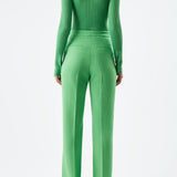 GABRIELA HEARST - Vesta Pant in Fluorescent Green Virgin Wool Crepe