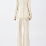 GABRIELA HEARST - Giorgio Fringe Blazer in Ivory Textured Linen