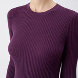 GABRIELA HEARST - Browning Knit Sweater in Italian Plum Cashmere Silk