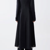 GABRIELA HEARST - Torres Fringe Coat in Black Textured Linen