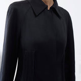 GABRIELA HEARST - Torres Fringe Coat in Black Textured Linen