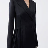 GABRIELA HEARST - Giorgio Fringe Blazer in Black Textured Linen