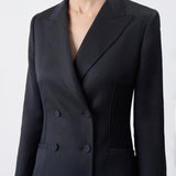 GABRIELA HEARST - Brett Blazer in Black Textured Linen